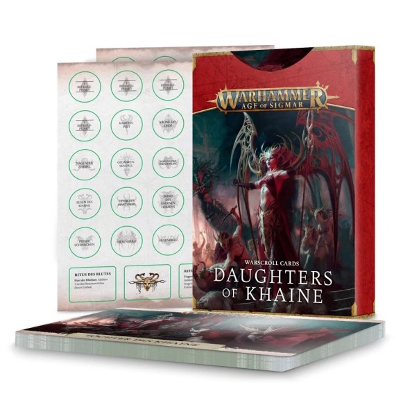Warhammer AOS: Warscroll Cards Daughters of Khaine DE