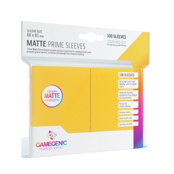 Gamegenic Matte Prime Sleeves Yellow