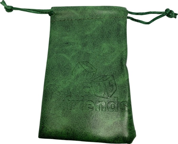 Würfelbeutel: PU-Leather-Bag Green